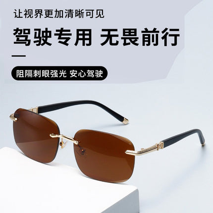 Video No. New Cut Frameless Cut Sunglasses Men's Outdoor Driving Fishing Special Sunglasses Anti-UV