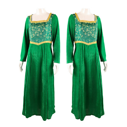 Shrek cos suit Princess Fiona's green dress cosplay anime costume