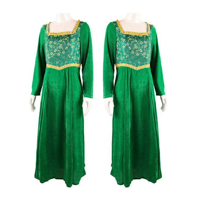 Shrek cos suit Princess Fiona's green dress cosplay anime costume