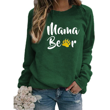 Ebay/wish AliExpress Amazon cross-border mama dog feet printed crew neck vests Europe and the United States autumn and winter leisure