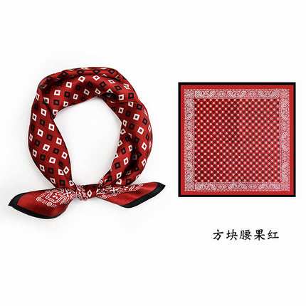 53*53cm Spring and Summer Sun Protection Neck Scarf Women's Easiest for Match Hangzhou Silk Small Square Scarf