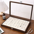 Walnut inner rice jewelry box [horizontal ring]