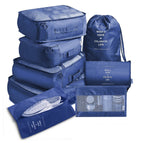 [Eight-piece cosmetic bag] Navy blue