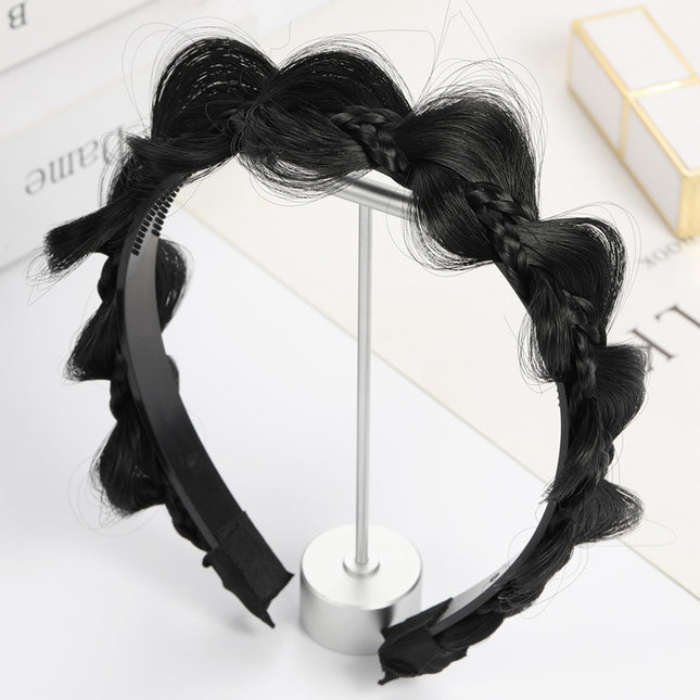 Hair Accessory Fishbone Braid Headband Wig Braided Hair Flower Style Twist Braid Hairband Hair Accessory Hair Tie Handmade