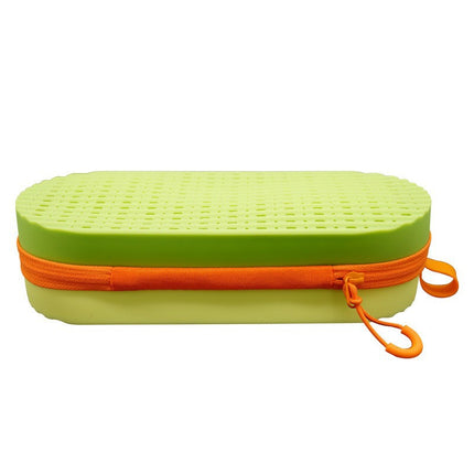 Double-sided breathable large capacity silicone goggles box silicone glasses protective box breathable portable drop-resistant goggles storage bag