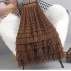 Brown / M (skirt length 85cm)