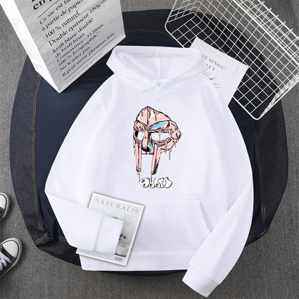 [Cross-border European Code] Mf Doom hoodies women Kawaii Fleece 90s Hoodie