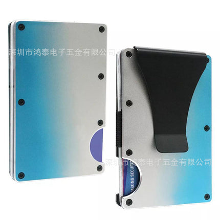 Cross-Border Aluminum Alloy Card Holder Rfid Anti-Theft Metal Wallet Men's Ultra-Thin Credit Card Holder Normcore Card Holder