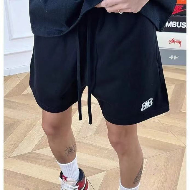 Light Gray Sports Shorts Men's Summer Youth Fitness Basketball Sports Pants American Trendy Brand Casual Three-Point Pants