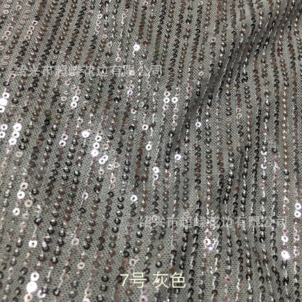 26 Colors in Stock 3mm Straight Strip Spandex Elastic Mesh Fabric Sequin Embroidery Fabric Dress Clothing Spring and Summer Sequin Fabric