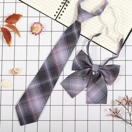 Japanese Plaid JK Tie Tie Set Women's College Style Graduation Photo Free Accessories Korean Style Bow Mariners Suit