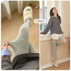 Plain light gray with feet / 260g [80- 72.5kg ] fleece leggings