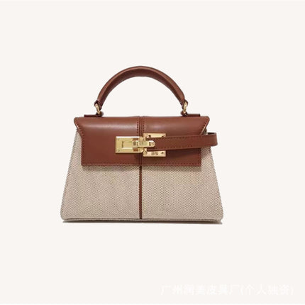 [Cross-border] jwpei ladder bag portable high-end fashion Kelly bag simple shoulder messenger bag leather women's bag