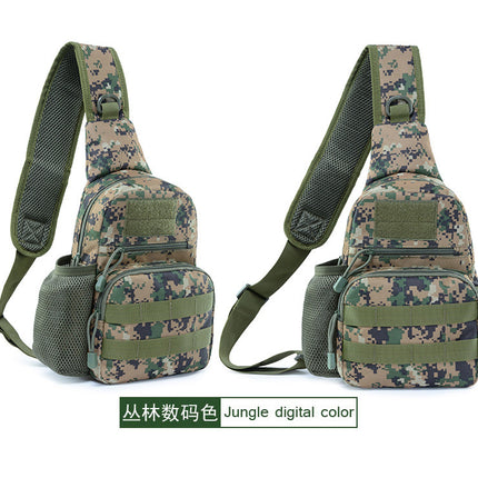 Men's Riding Outdoor Sports Bag Casual Shoulder Kettle Hanging Bag Portable Tactical Army Camouflage Water Bottle Chest Bag