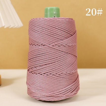 Lightweight Ice Silk Thread for Weaving Hats, Ice Linen Thread for Hand Knitting DIY Crochet Bags, Cushions, Blankets, Hollow Shiny Thick Yarn