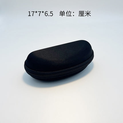 Glasses Case Black Leather Glasses Case PVC Nail Soft Bag Sunglasses Case Sunglasses Case Printable LOGO Batch