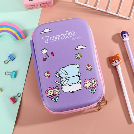 Student Cartoon Stationery Box Large Capacity Storage Box 3D Stationery Bag Cute Pencil Box Creative Pencil Bag