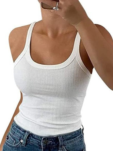 Cross-Border American Hot Girl Camisole Women's Summer Outer Wear Pullover Top with Sports Street European and American Style Women's Clothing
