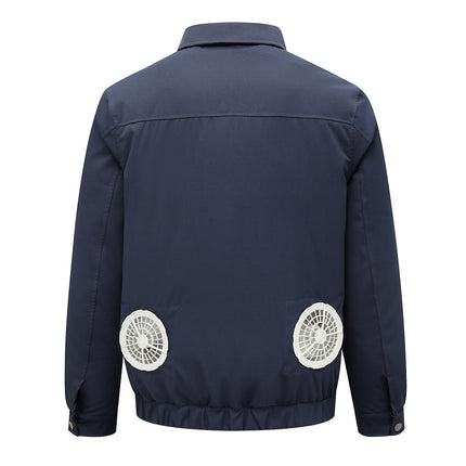 Cross-border supply air conditioning clothes summer outdoor worker labor protection work clothes short sleeve air conditioning shirt fan clothes coat