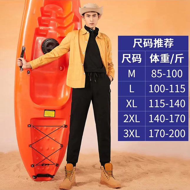 2022 Winter Korean Style New Thickened Thermal Airgel Cyclone Pants, Cold-Resistant Knee Protection Casual Pants, Leg-Lengthening and Slimming Effect