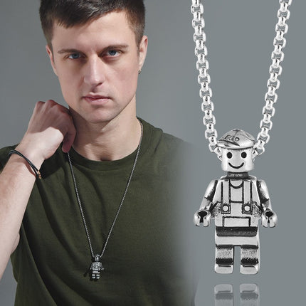 Factory Direct European and American men's titanium steel necklace retro personality cross fashion Men's pendant hip hop cross-border exclusive