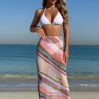 White gauze skirt three-piece set / S