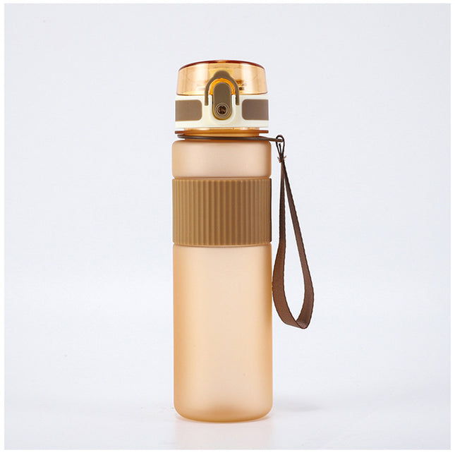 Frosted Handfeel Sports Water Cup Plastic Handheld Cup Men's and Women's Creative Portable Student Kettle with Lid High Color Value Water Cup