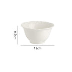 4.7 inch embossed bowl-white