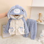 90cm for height 80-90cm / CL-43 Long Ear Dog Home suit-Blue