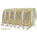 2 rows of diamonds 0.4cm / Crystal yellow