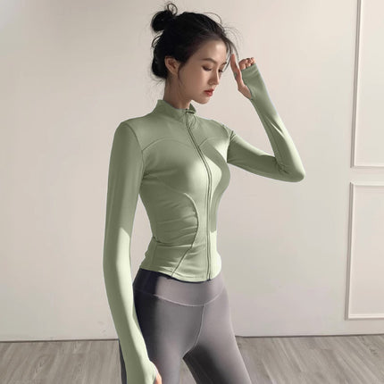 Yoga Clothing for Women 2026 New Style Jacket Quick-Drying Fitness Clothing Sports Running Suit Long-Sleeved Pilates Training Top