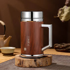 Bare Cup-small carton packaging / Yazhen office Cup-red wood grain (480ml)