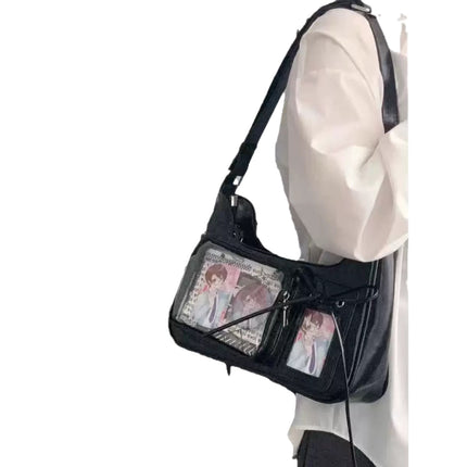 Two-Dimensional Small Card Version New Original Homemade Pain Bag Niche Cute Small Snack Junior High School Student Crossbody Bag Women's Bag
