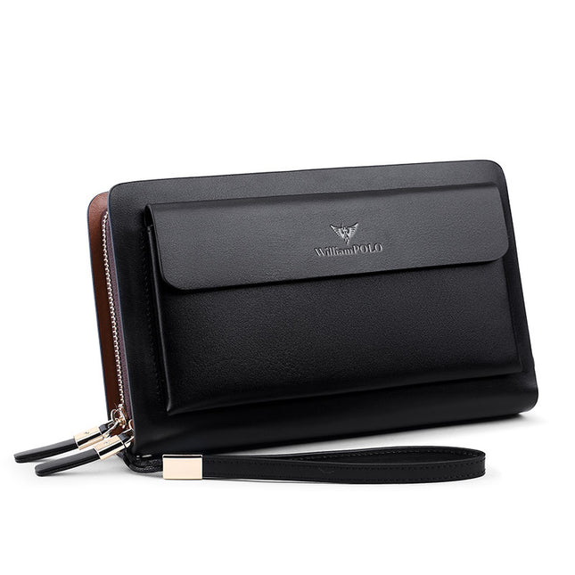 King Paul Clutch Bag Men's Large Capacity Multi-Card Business Top Layer Cowhide Men's Clutch Clutch Bag Wholesale