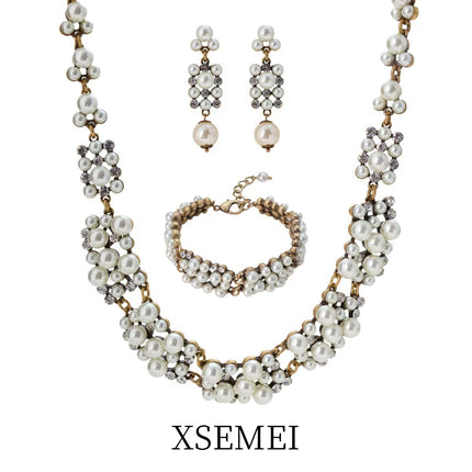 Vintage Pearl Niche Collarbone Necklace Bridal Accessories Temperament Necklace Collarbone Chain Wholesale