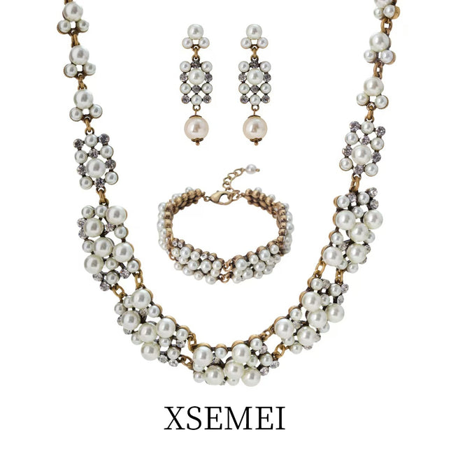 Vintage Pearl Niche Collarbone Necklace Bridal Accessories Temperament Necklace Collarbone Chain Wholesale