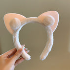 Khaki hair ball ear headband (J1431)