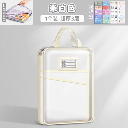 2025 Subject Bag Student-Specific Storage Bag Large Capacity Transparent Document Bag Subject Homework Bag Classification Subject