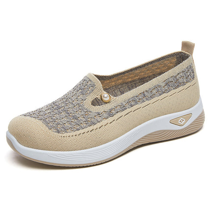 Shoes for Women, Versatile Summer New Cross-Border Shoes, Slip-On Cloth Shoes, Shallow Mouth, Lightweight Mother's Shoes, Fashionable Shoes