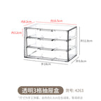 4263. transparent 3-compartment drawer box
