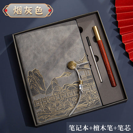 High color value national fashion A5 notebook to send customers business notebook gift box suit bronzing process can be customized