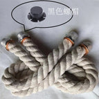 White soft rope gold plated button