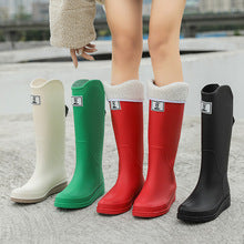 Cross-Border New Rain Boots for Women, Fashionable Outer Wear, Korean High-Top Warm Women's Water Shoes, Non-Slip Work Waterproof Rain Boots