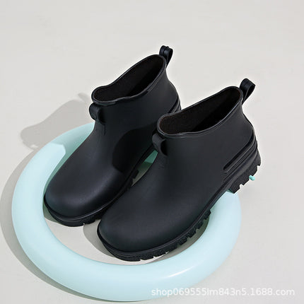 2026 Cross-Border Chelsea Short-Tube Water Shoes Rain Boots for Men and Women, Low-Top Rainproof Fashionable Water Boots for Women, Waterproof and Non-Slip