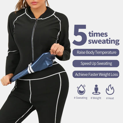 Cross-Border European and American Women's Fitness Clothing, Sweat Clothing, Corset, Outdoor Sports Long-Sleeved Suit, Tummy Control and Waist Shaping Corset