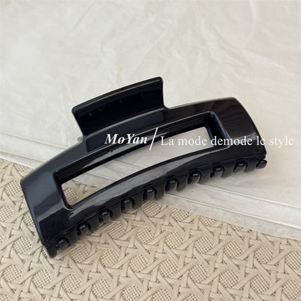 Korean-Style Simple Soft Silicone Hollow-Out Rectangular Hair Clip with a High-End Feel, Versatile and Gentle on Hair, Enhances Elegance