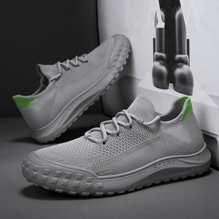 Men's spring and summer flying woven fashion sneaker running shoes mesh socks casual sneakers comfortable men's shoes outdoor shoes