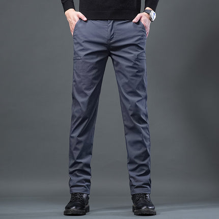 Dropshipping 2025 New Spring and Autumn Men's Casual Pants Slim Straight Versatile Business Dress Pants