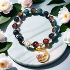 Bd07 crow heart star and moon guardian bracelet