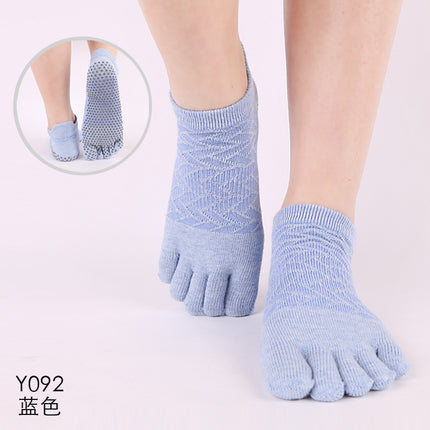 Toesox quality new gradient yoga socks tie-dyed backless five-finger socks sports pilates dispensing non-slip socks